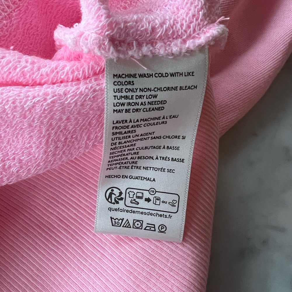 NWT Free People We The Free Camden Cropped Sweatshirt Pink Flame Sz Medium - Picture 8 of 13